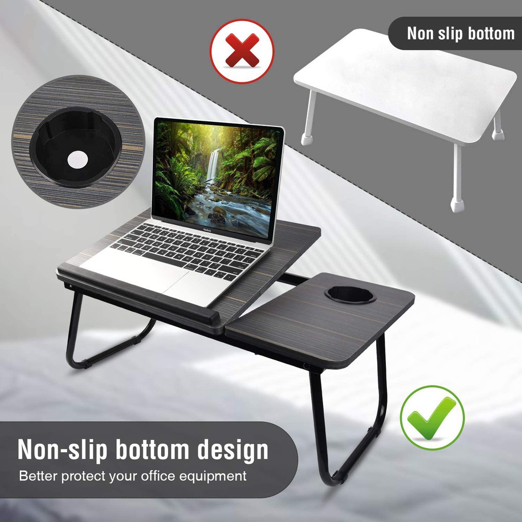 Work From Home Foldable Adjustable Four Gear Desk Home Computer Stand Laptop Desk Notebook Desk Laptop Table For Bed Shopee Malaysia