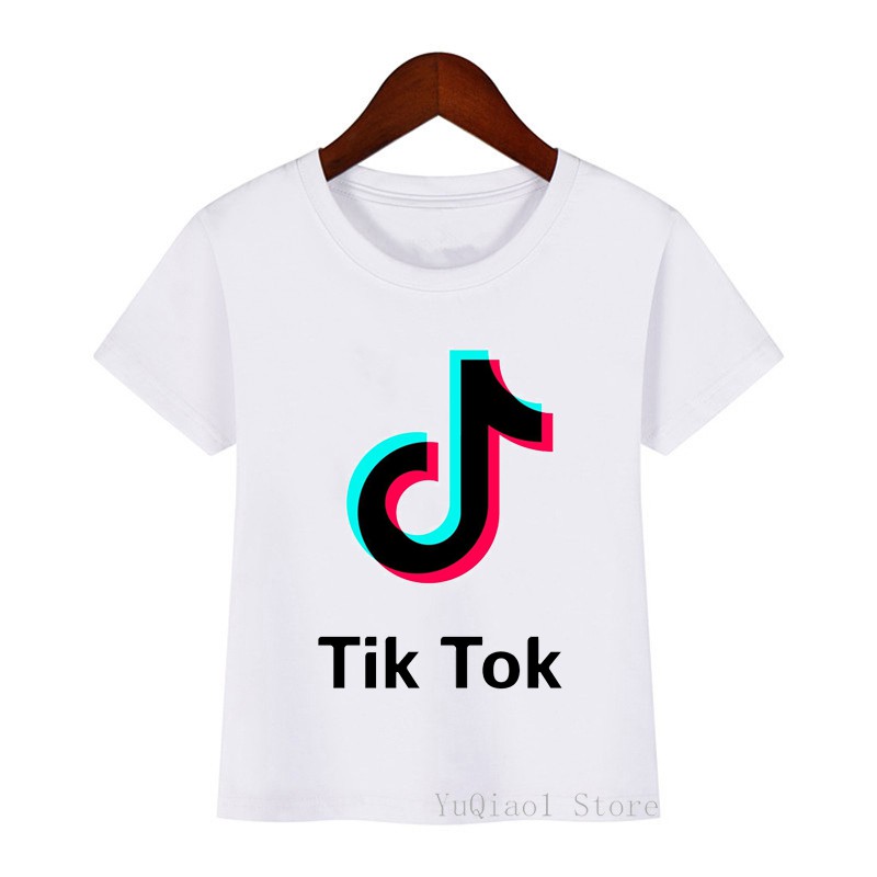 Tik Tok Kids Short Sleeve T-Shirt Boys Girls Summer Casual Cotton Tops Tee Gifts