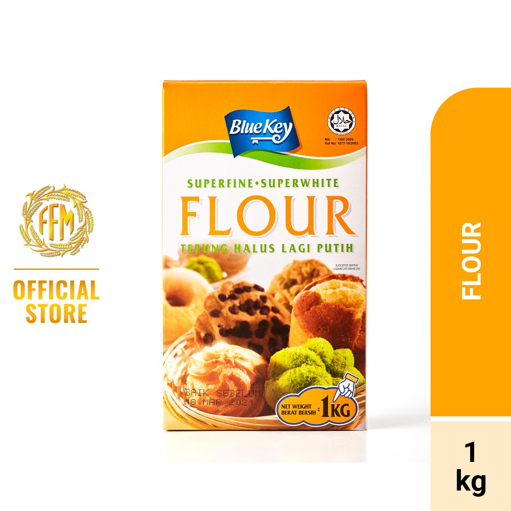 Blue Key 1kg - Superfine Superwhite Flour | Shopee Malaysia