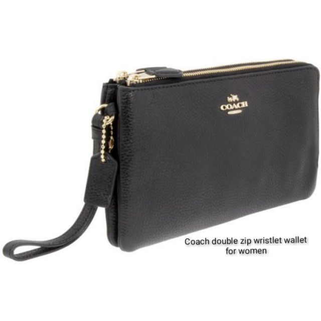 coach wallet double zipper