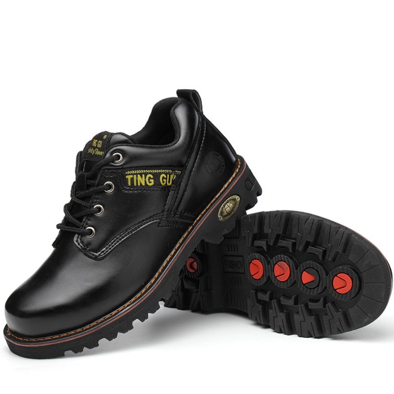 steel toe shoes leather