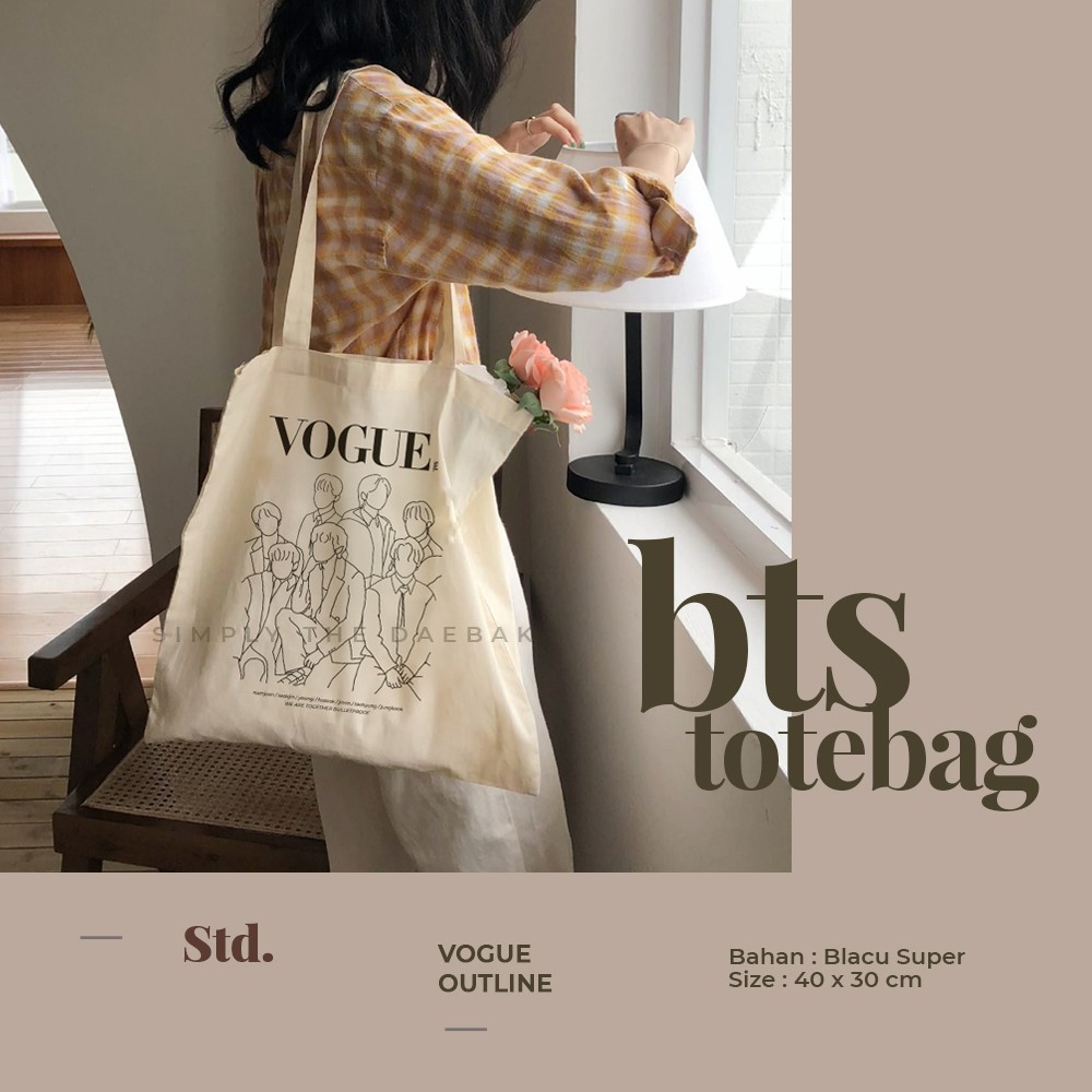 Bts Totebag kpop Bag Korean Women's School Bag aesthetic pinterest
