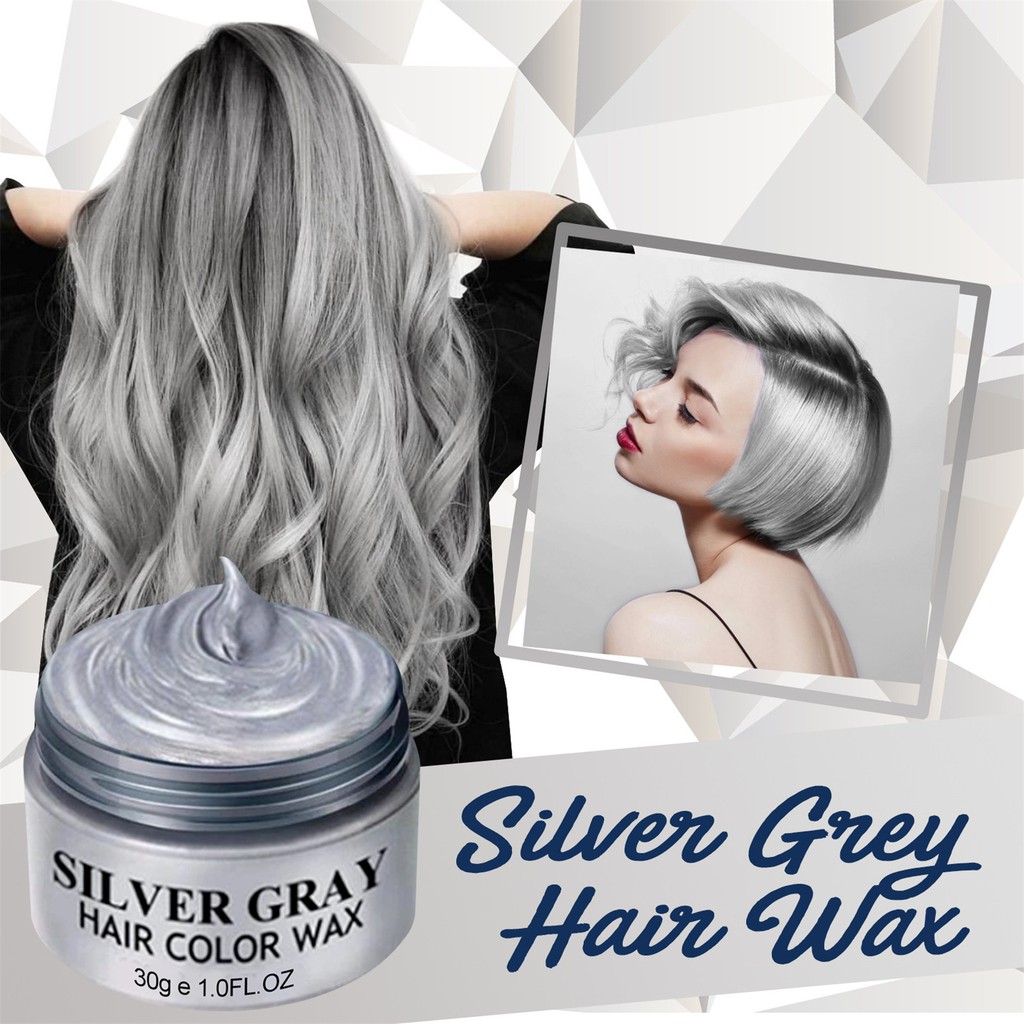 Temporary Hair Dye Colors Hair Wax One-time Molding Paste Dye Cream Hair  Gel For Hair Coloring Styling Paint Wax Silver | Shopee Malaysia
