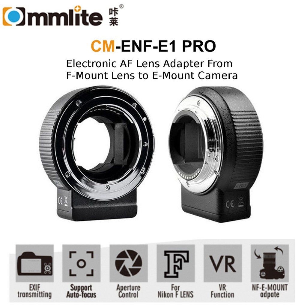Commlite Cm Enf E1 Pro Electronic Af Lens Adapter Shopee Malaysia