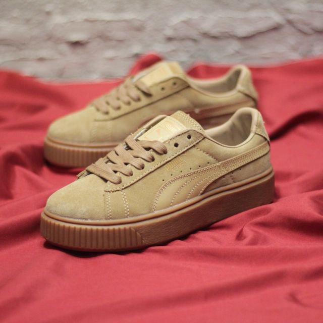 puma suede thick sole