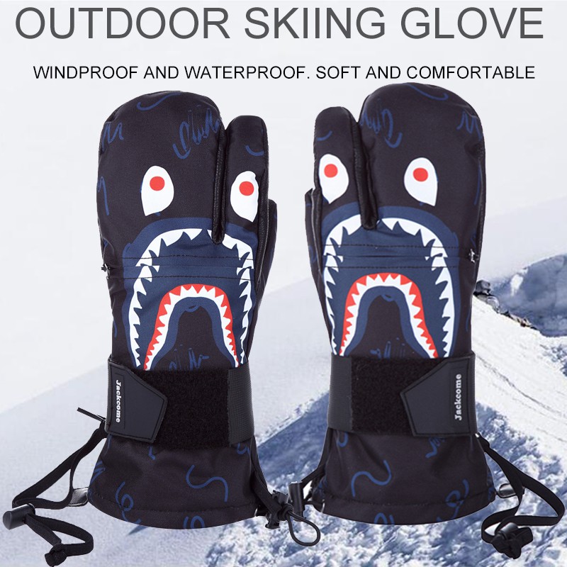 Women/'s Mens Waterproof Ski Snowmobile Snowboarding Thermal Warm Thick Gloves