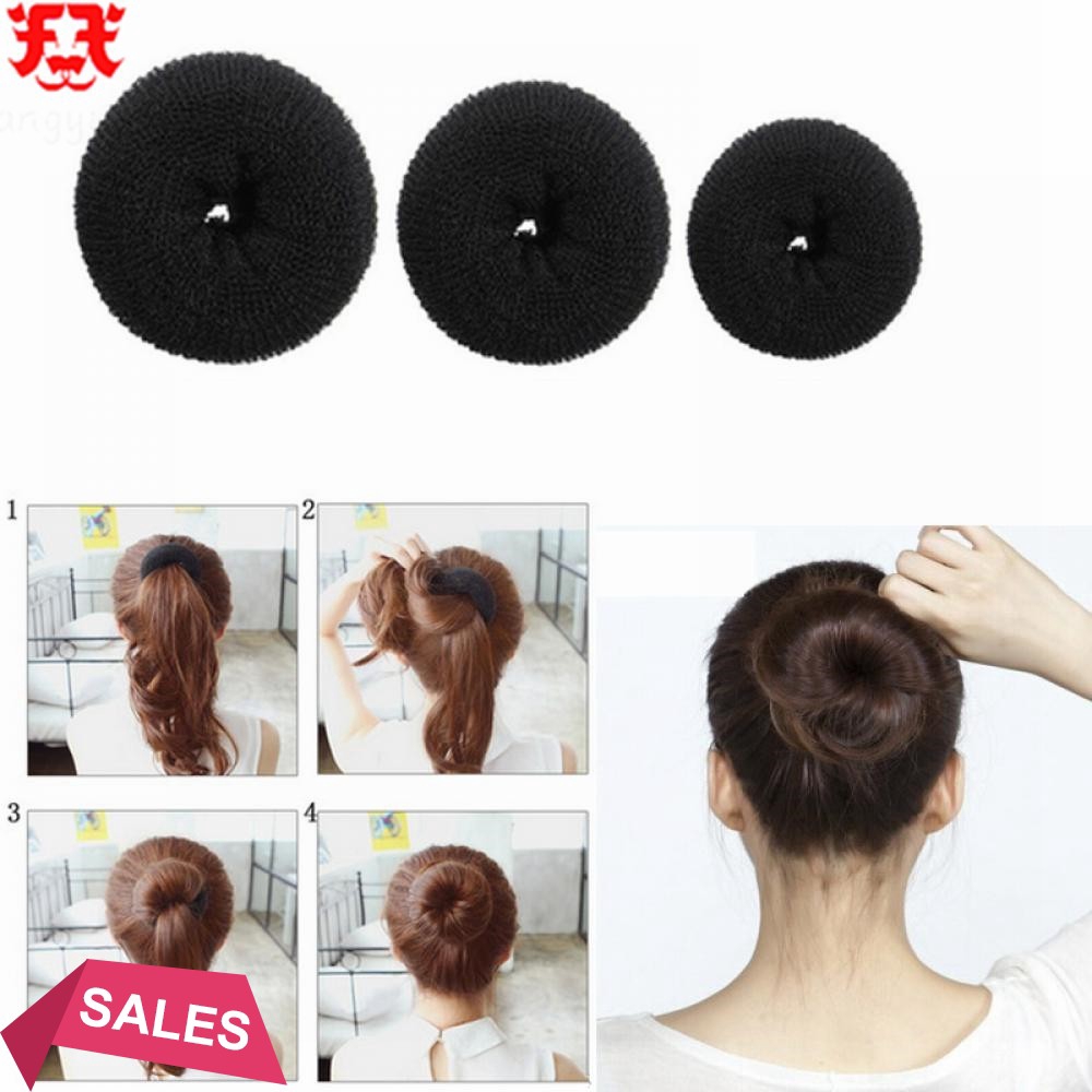 Hairstyle Black Black Doughnut Shaper Hair Bun Updo Shopee Malaysia