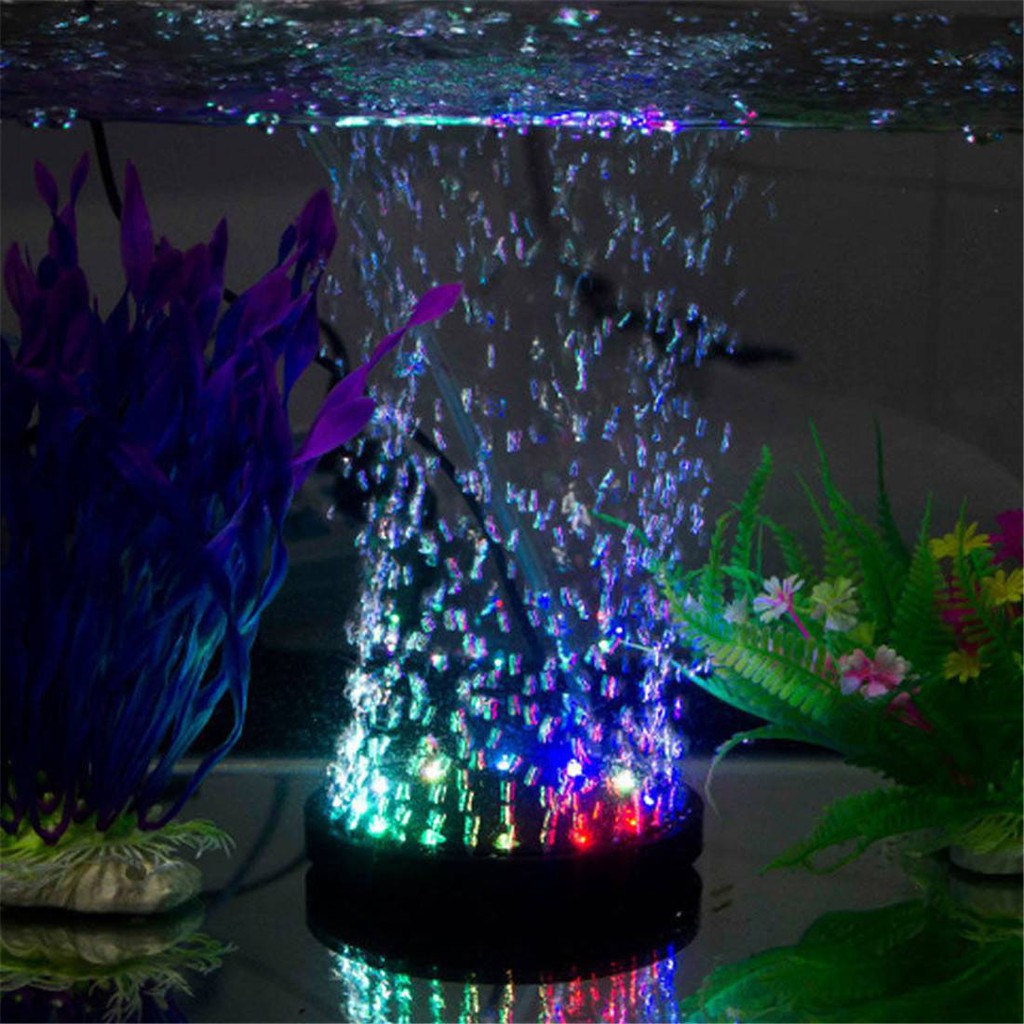 Underwater Rgb Led Aquarium Fish Tank Light Air Curtain Bubble