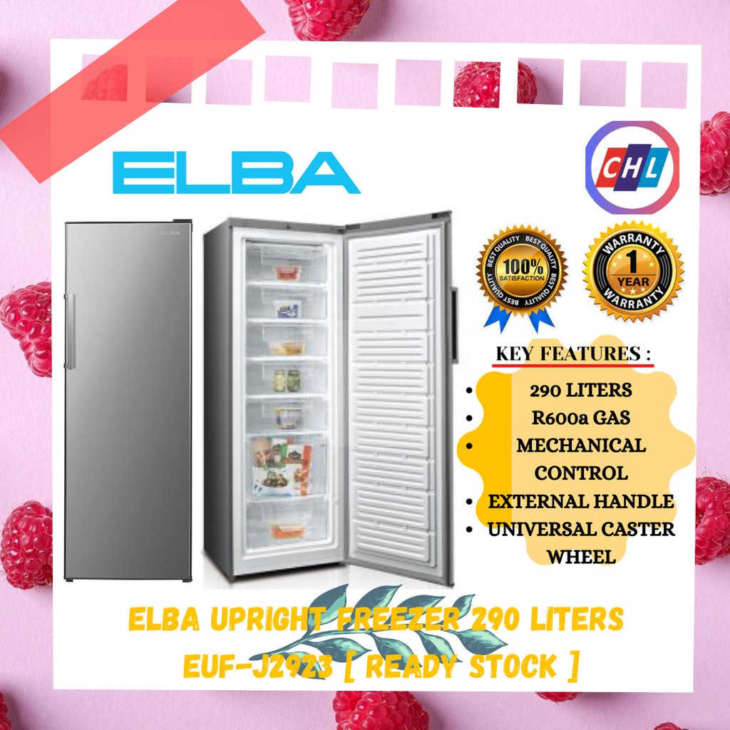 ELBA (Send By Lorry+Authorised Dealer) UPRIGHT FREEZER (Gross 290L/Net 225L)  EUF-J2923