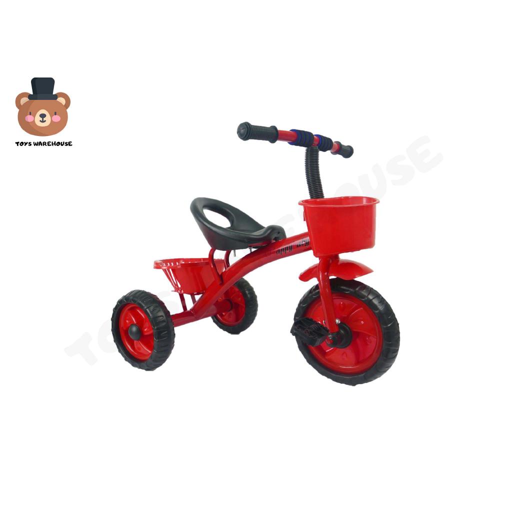 Kids Tricycle with Basket and Adjustable Handle Shopee Malaysia