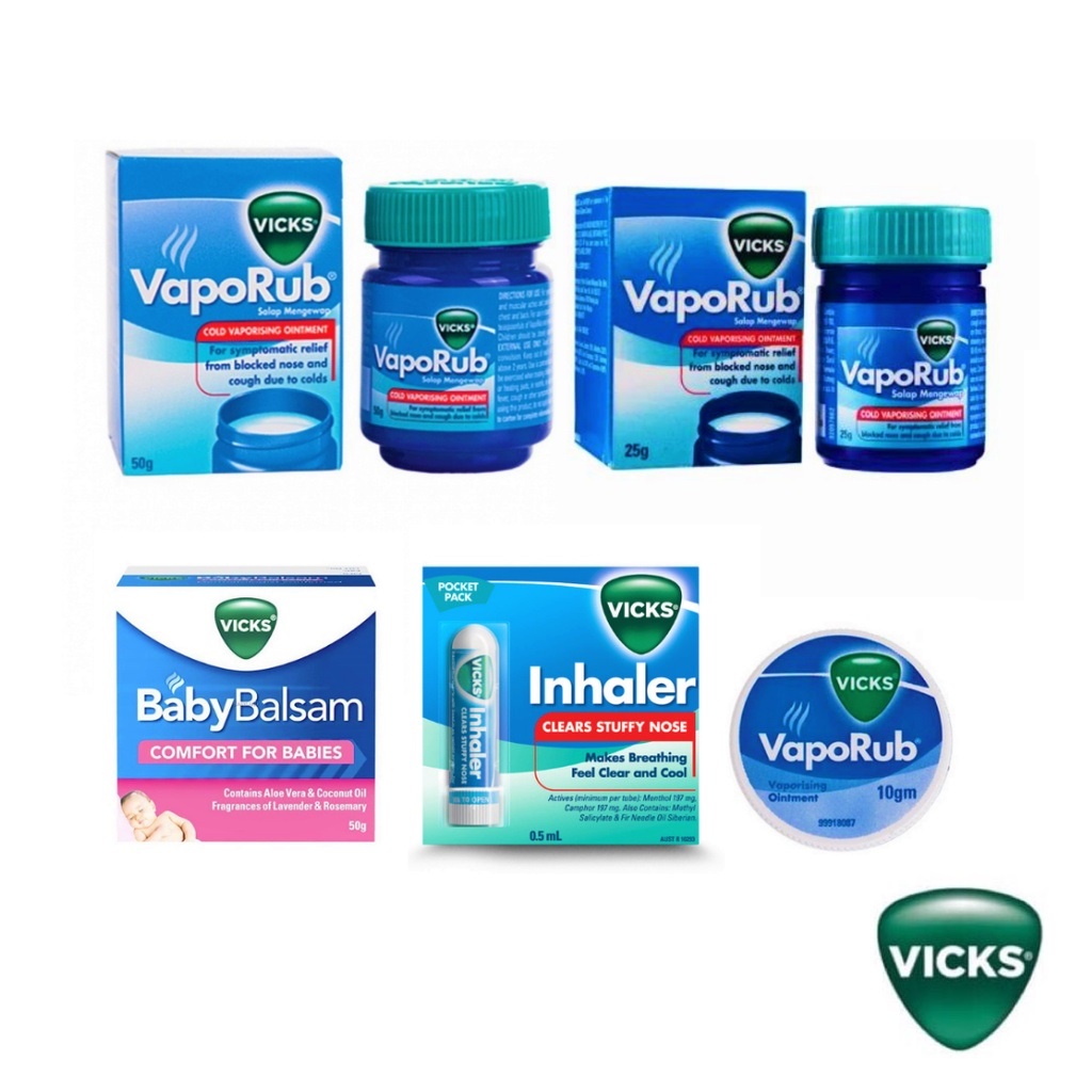 VICKS VAPORUB 10G / 25G / 50G / BABY BALSAM 50G / VICKS INHALER 0.5ML Shopee Malaysia