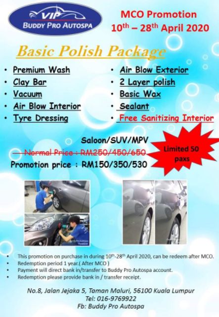 Polish Car Services Package Shopee Malaysia