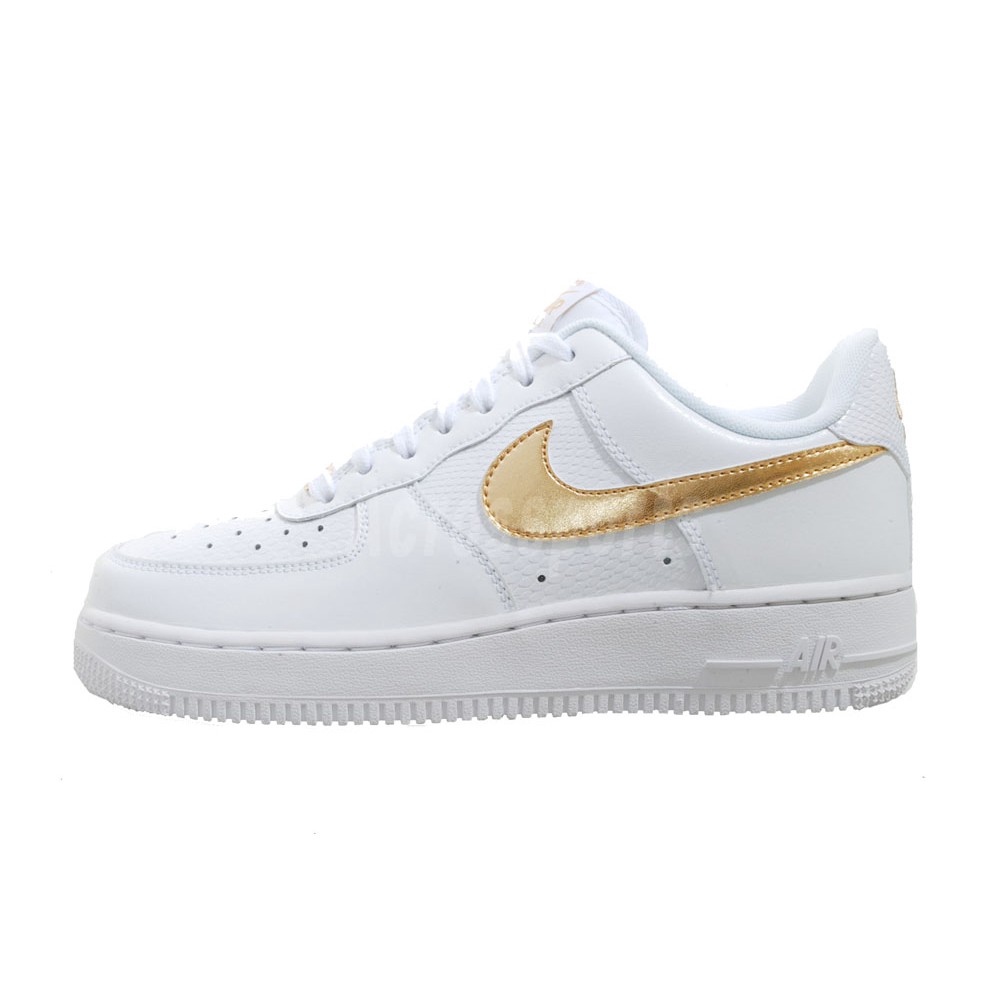 nike air force 1 white gold tick