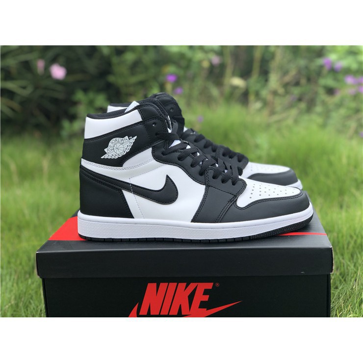 Nike Air Jordan 1 Retro High Black White Shopee Malaysia