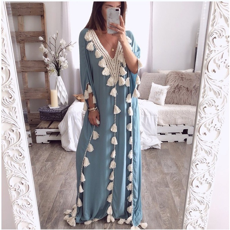 kaftan dress shopee