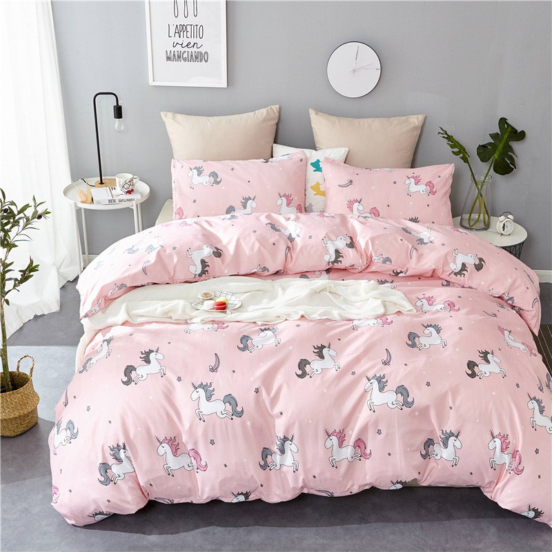 New Unicorn Bedding Set Quilt Cover, Little Girls Queen Size Bedding Sets