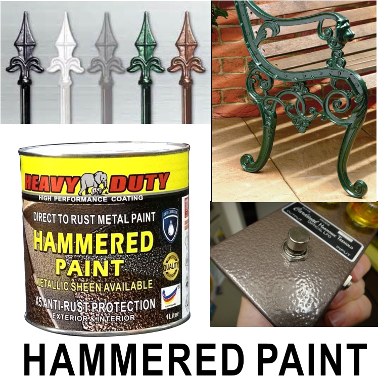 1L HAMMERED PAINT (HEAVY DUTY) Finish Direct to Rust Metal Paint Hammerite / cat besi tahan hammer