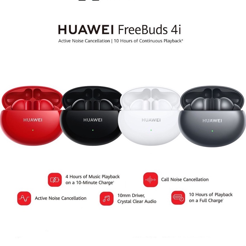 MY Stock Huawei FreeBuds 4i Wireless Bluetooth Earbuds Active Noise