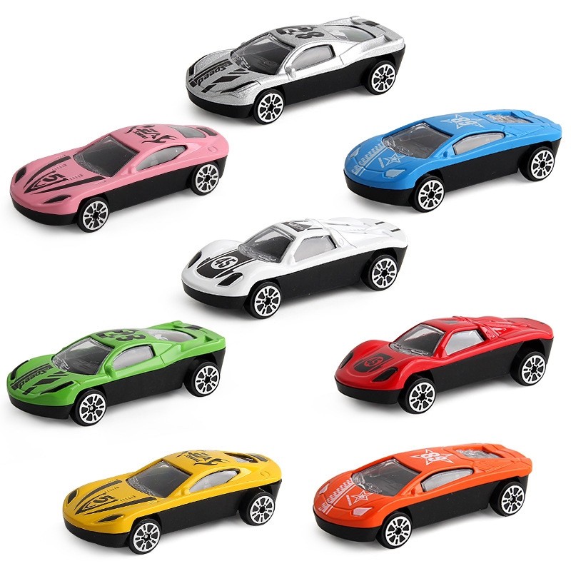 Sliding Alloy Sports Car Series Model Playsets 8 PCS Cast Metal Children's Toy Pocket Car 