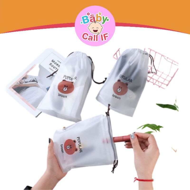 Cute Cartoon Storage Bag Waterproof Frosted Clothes Storage Shoe Storage Shopee Malaysia