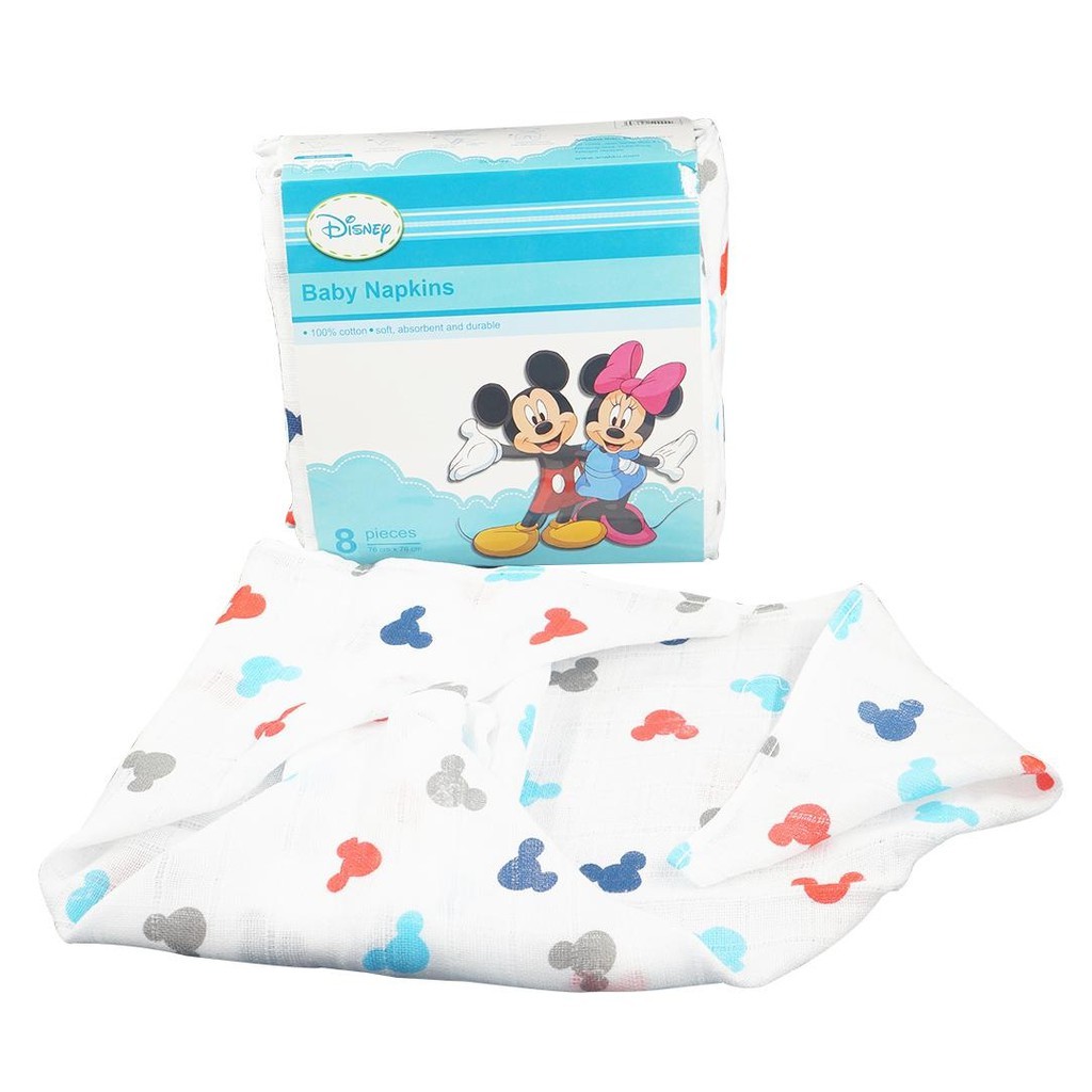 (READY STOCK) Lampin Bayi Disney Napkin 8pcs (76cm x 76cm) Shopee
