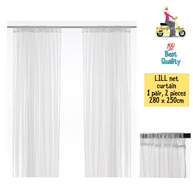 Langsir Ikea Lill Net Curtain 1 Pair 2 Pieces Shopee Malaysia