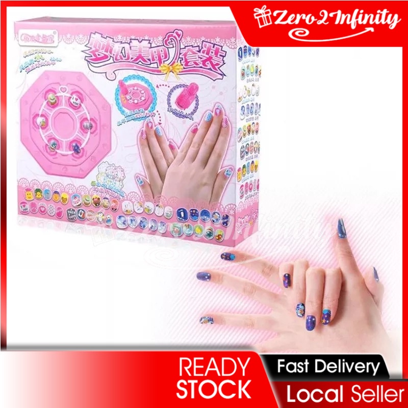 【Z2I】Children Babies Kid Nail Art Beauty Princess Girl Toy Craft Handmade Pretend Play Makeup Game Cosmetic Makeup Toy S
