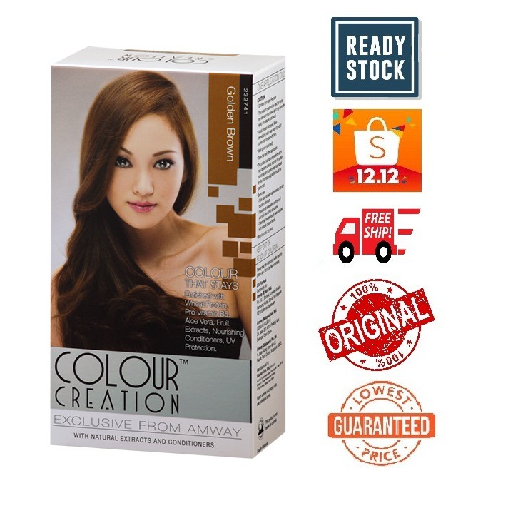 AMWAY COLOUR CREATION Permanent Hair Colours - Golden Brown (150ml) |  Shopee Malaysia
