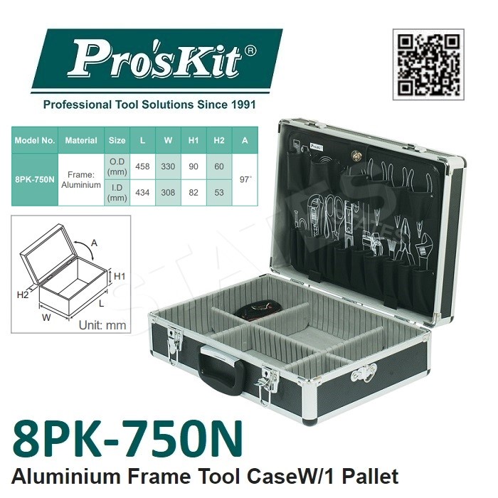 Pro'sKit 8PK-750N Aluminium Frame Tool Case with 1 Pallet | Shopee Malaysia