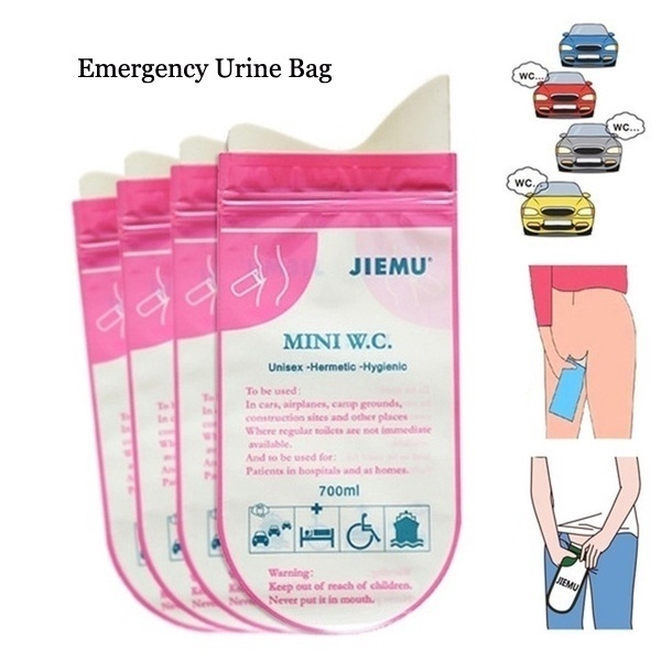 4pcs 700ml Emergency Portable Car Urine Bag Vomit Bags Mini Mobile