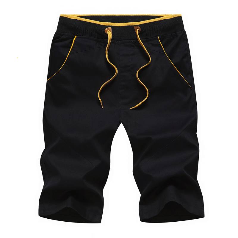 shopee: 100% Cotton Men Shorts Casual Short Pants Seluar Pendek Lelaki Men's leisure sports shorts teenagers' daily shorts (0:0:Color:Black;1:0:Size:M（Suggest 50-55kg）)