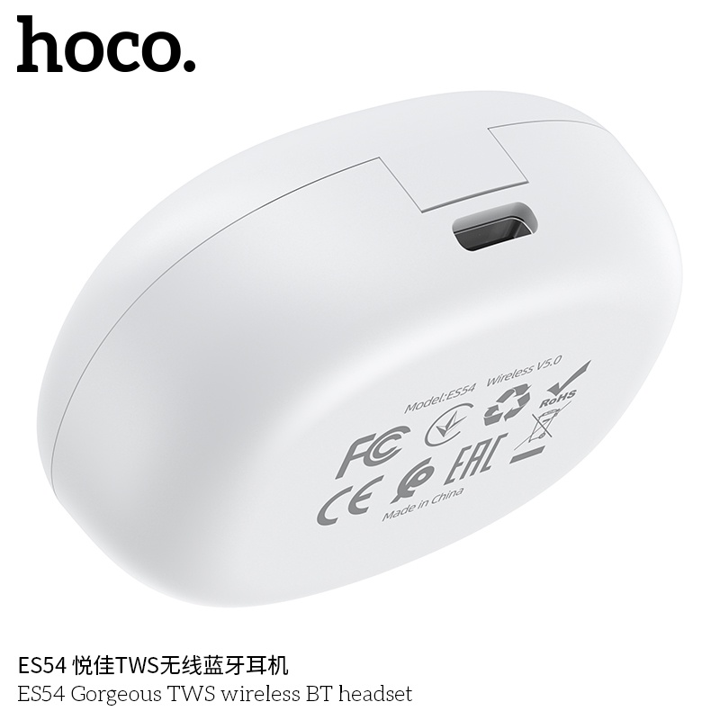 Hoco es54 tws bluetooth канального типа черные с зар чехлом