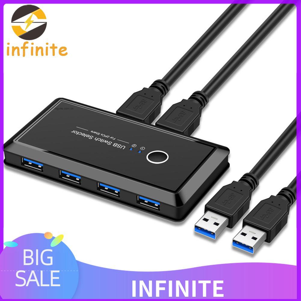 Usb 3.0 switch selector keyboard mouse printer 2 port pcs sharing 4 usb ...