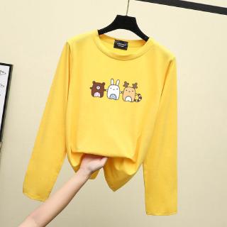 Women T Shirt Murah Plus Size Loose Blouse Long Sleeve Shirt Cute Cartoon Printing Muslimah Blause Baju Budak Perempuan Baju Lengan Panjang 072310 Shopee Malaysia