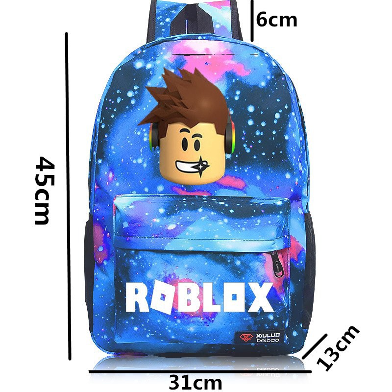 Roblox Backpack Cosplay Galaxy Space Anime Backpacks School Bags 3d Print Shopee Malaysia - blue robux backpack