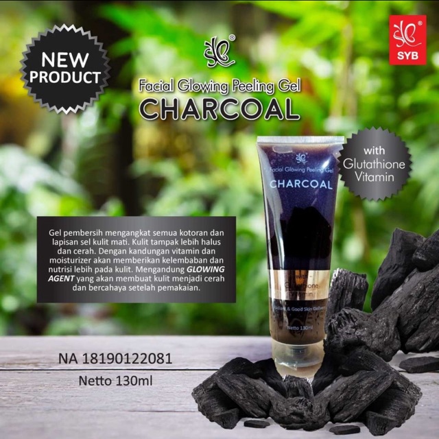 (Charcoal) Facial GLOWING PEELING GEL BY SYB Shopee Malaysia