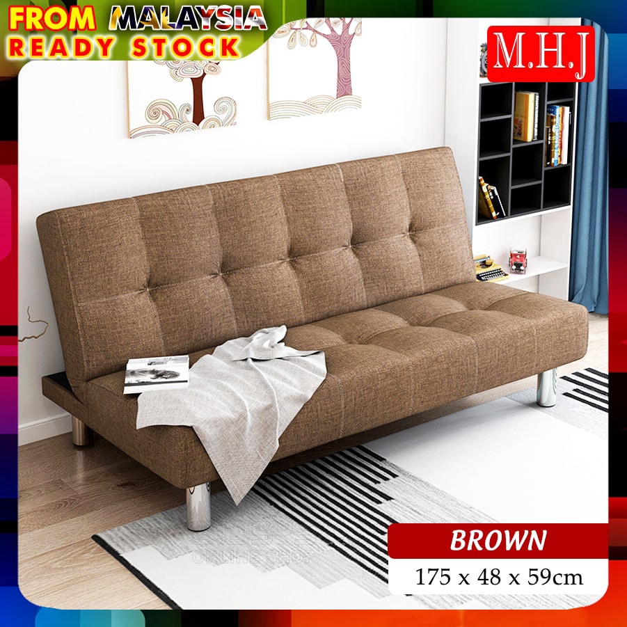 MHJ S18S Multifunction 2In1 Durable Foldable Sofa Bed Nordic Style 2/3 Seater Thickened Cushion