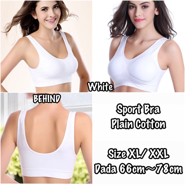 plain white sports bra