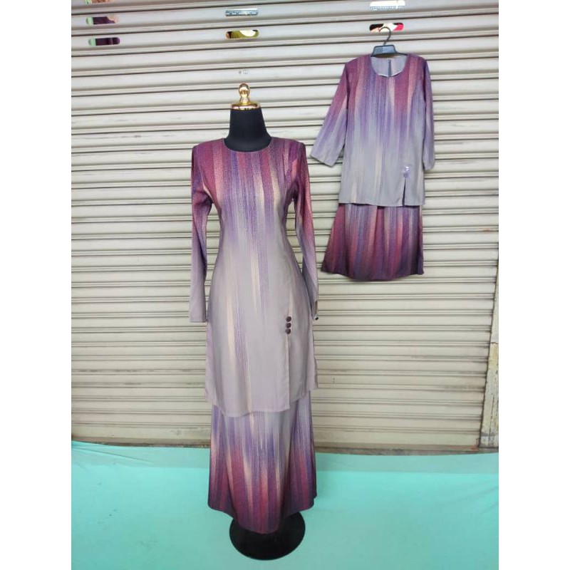 Buy Ready Stock Baju Kurung Moden Belah Tepi Depan Tones Purple Grey Sakura Santana Sb Line Xs Xxl Terbaru Seetracker Malaysia