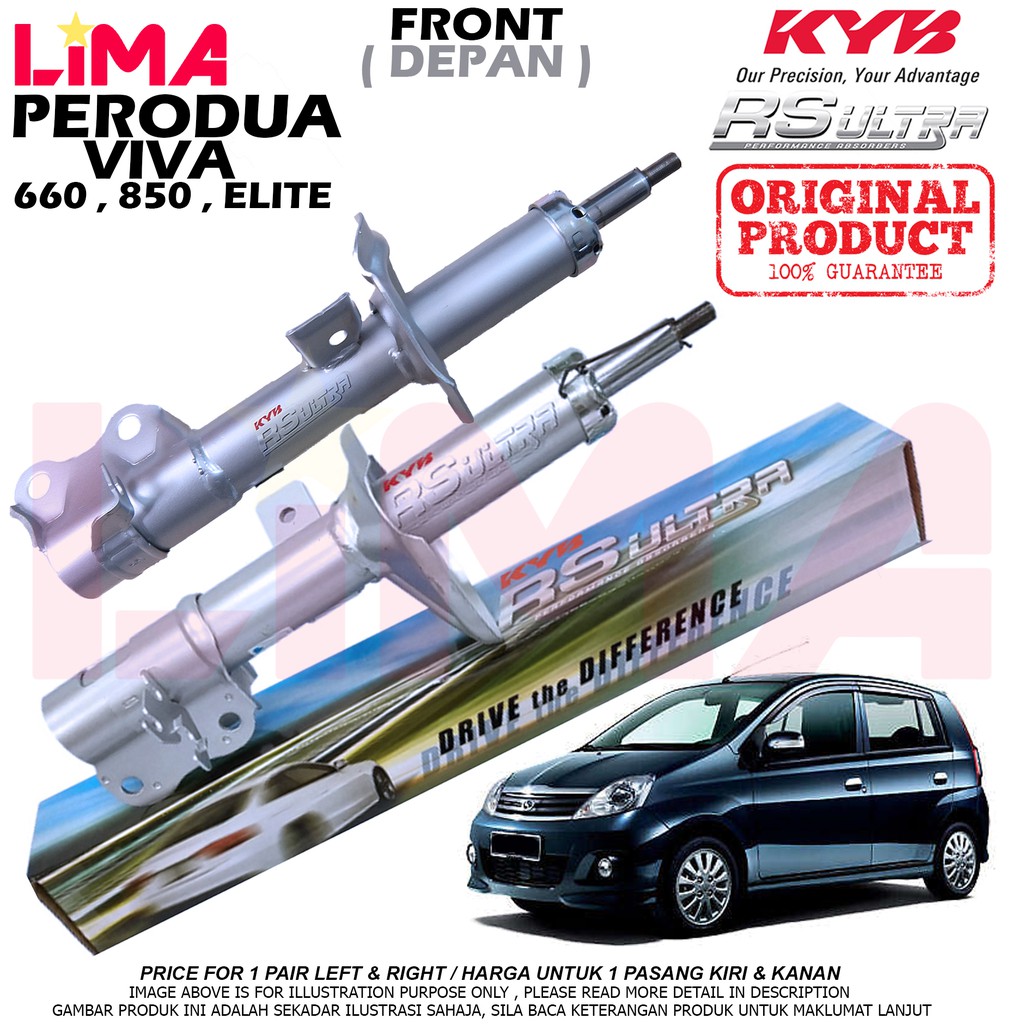 1PAIR PERODUA VIVA , VIVA ELITE FRONT SHOCK ABSORBER RS ULTRA ( HEAVY