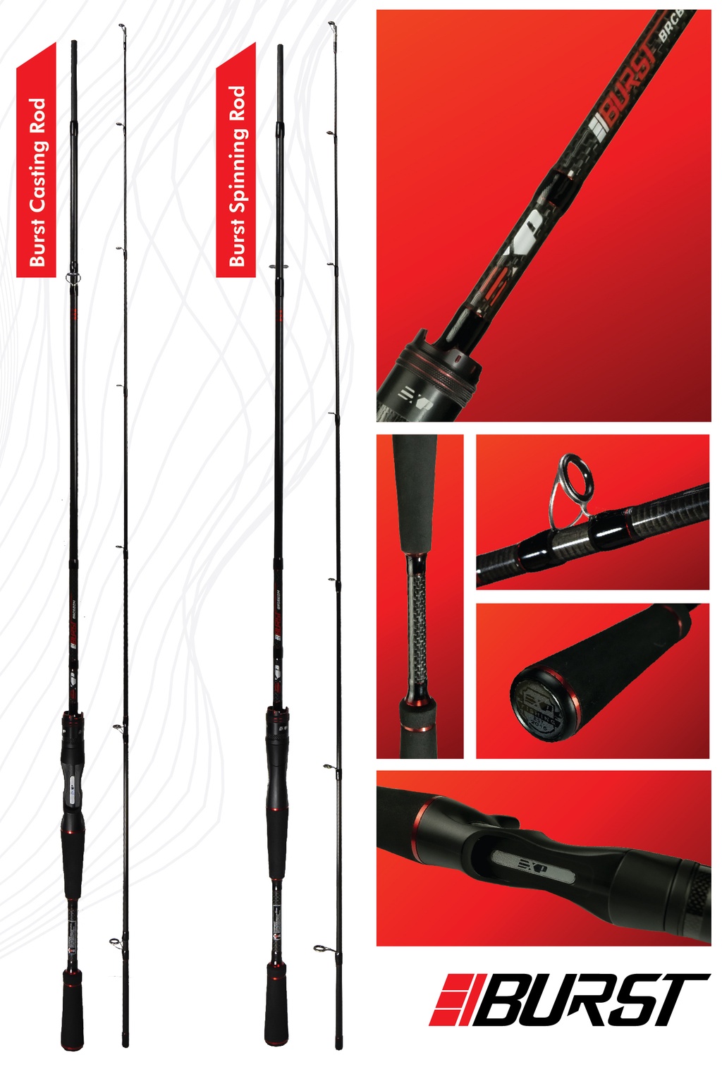 EXP BURST ROD Carbon Fiber 2PCS Fishing Rod Medium Light Penang, KL,  Malaysia Supplier, Manufacturer, Wholesaler, Distributor, Specialist