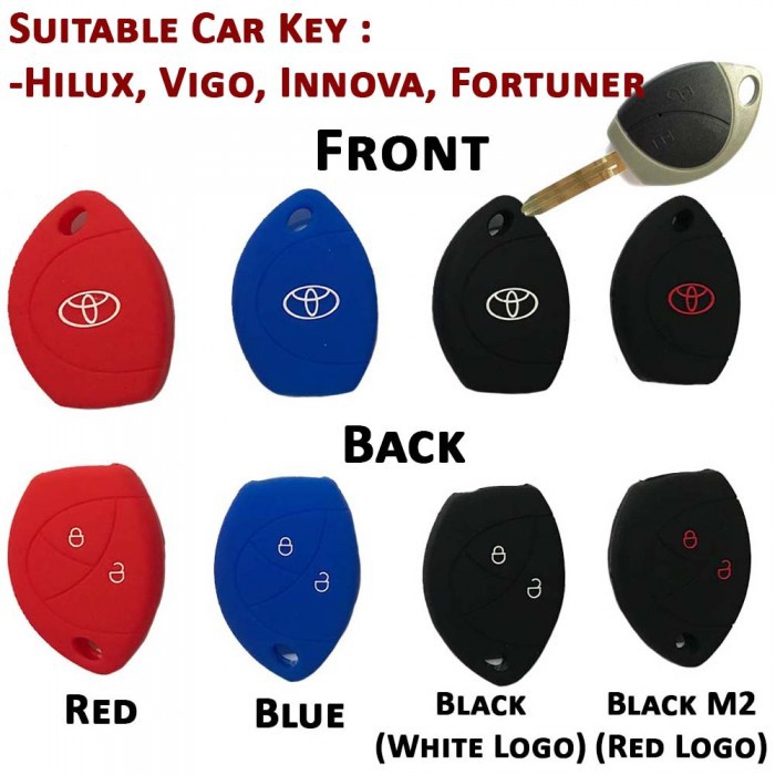 TOYOTA HILUX ,VIGO,INNOVA,FORTUNER SILICONE Car Remote Key Cover Case