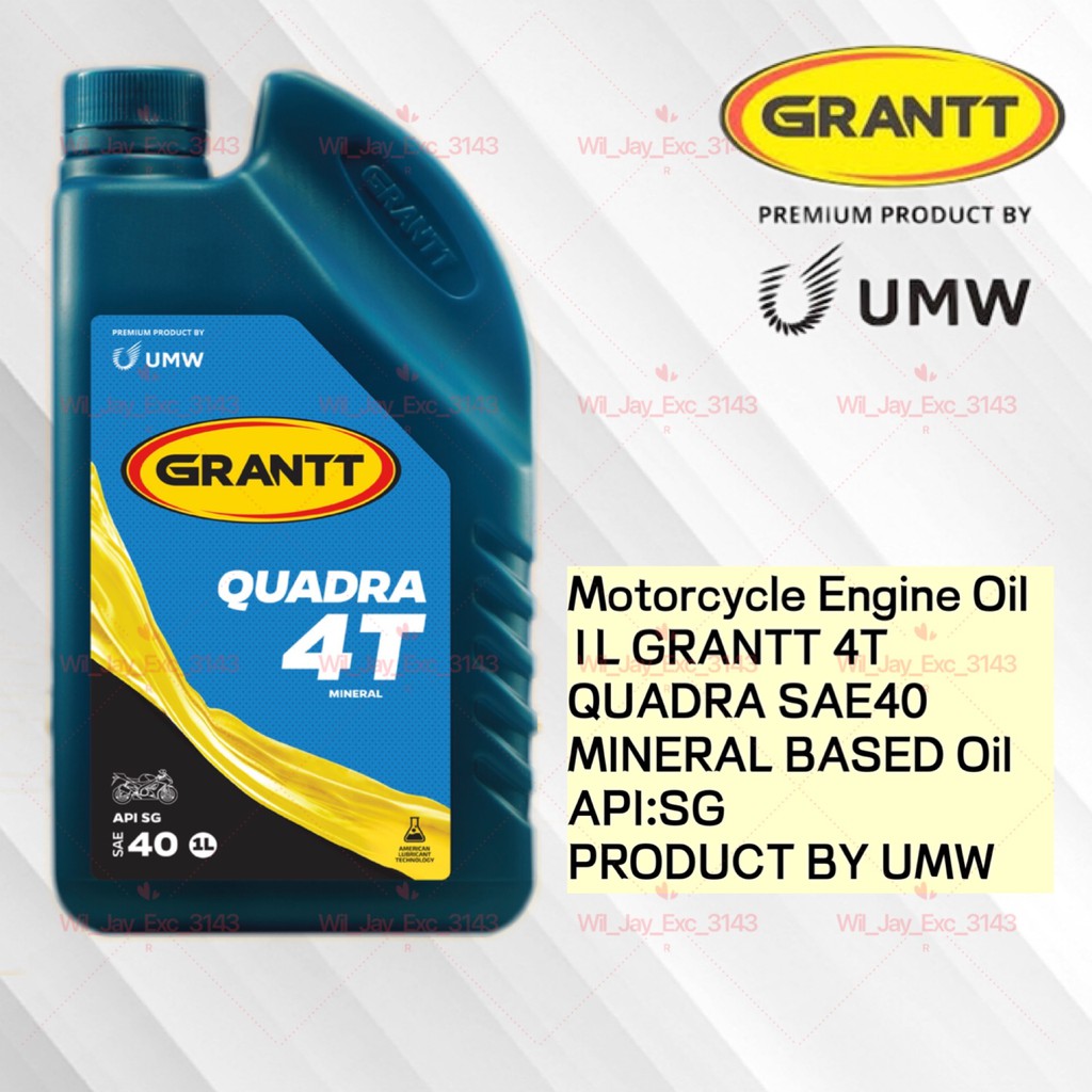 Buy 1 Liter Grantt Quadra 4t Sae40 Motorcycle Engine Oil Sae 40 Product By Umw Api Sg 1l Seetracker Malaysia
