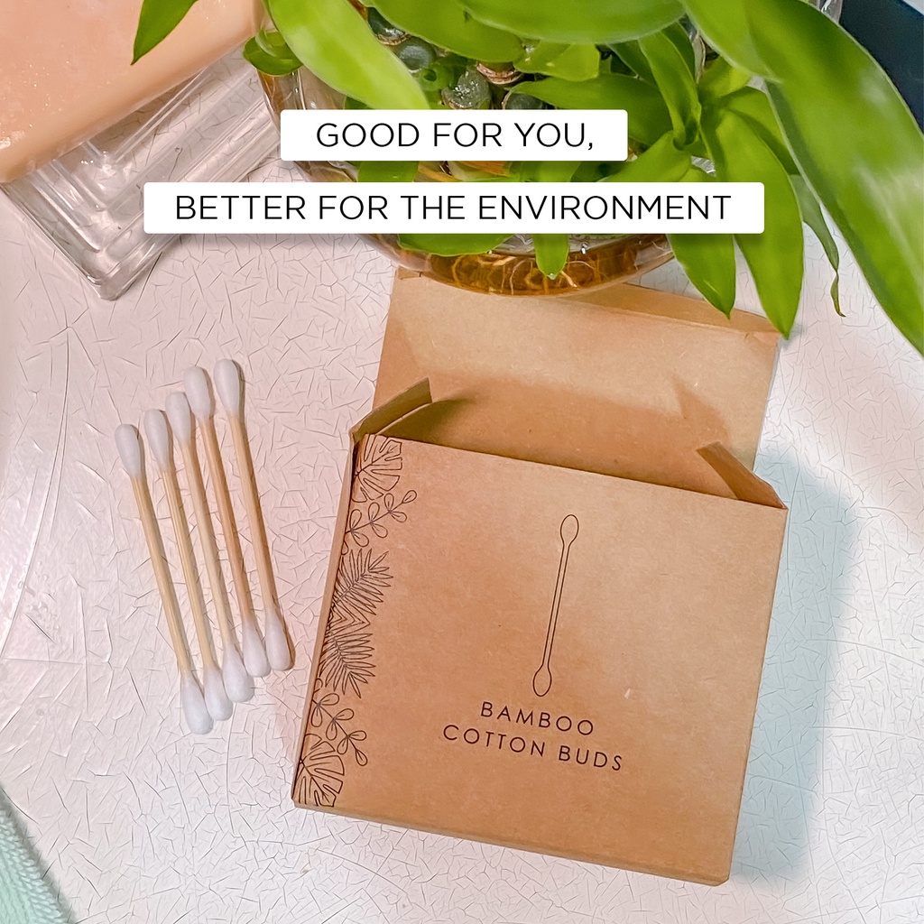 200 pcs Bamboo Cotton Buds | Eco-friendly | Kapas Tulen