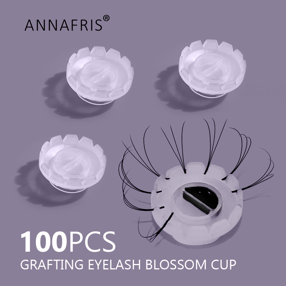 ANNAFRIS 100Pcs Grafting Eyelashes Blooming Cup Eyelash Extension