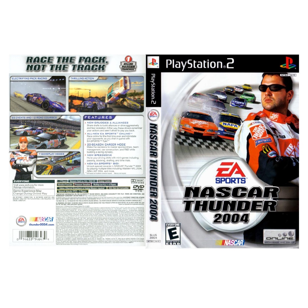 Ps2 Game Nascar Thunder 04 Dvd Game Shopee Malaysia