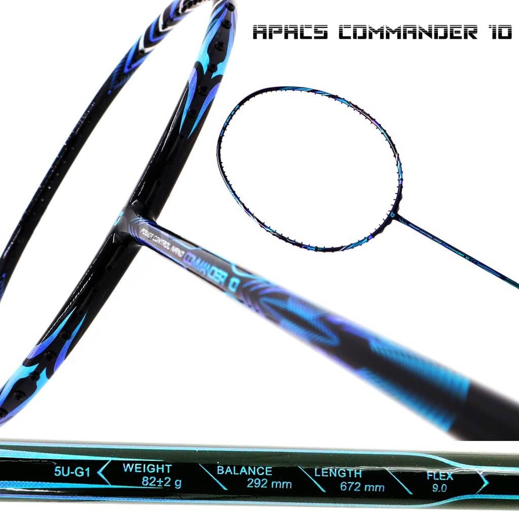 Apacs Commander 80 5UG1 Badminton Racket Free Grip String 