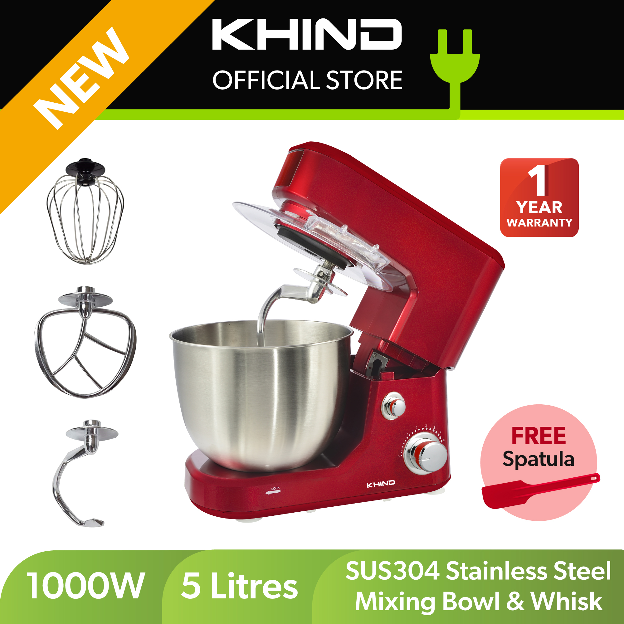 Khind 5L Stand Mixer SM506P Shopee Malaysia