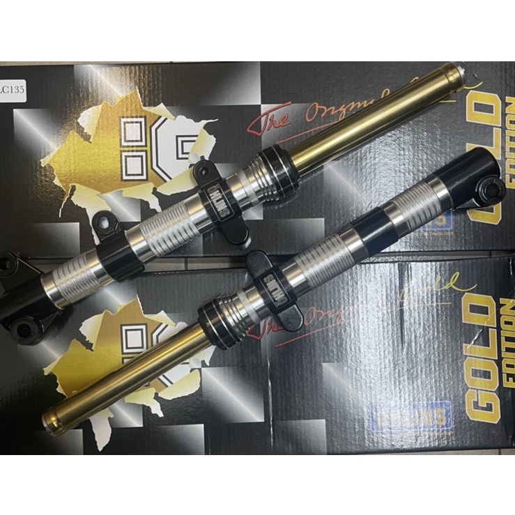 OHLINS LC135 Y15 RS150 RSX150 WAVE100 WAVE125 FRONT RAY LAY FORK WITH GOLD INNER TUBE (GOLD