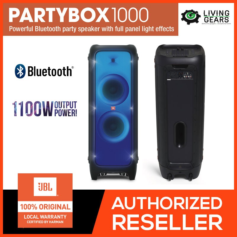 Original Jbl Partybox 100 300 1000 Bluetooth Portable Party Speaker With Light Effects Shopee Malaysia